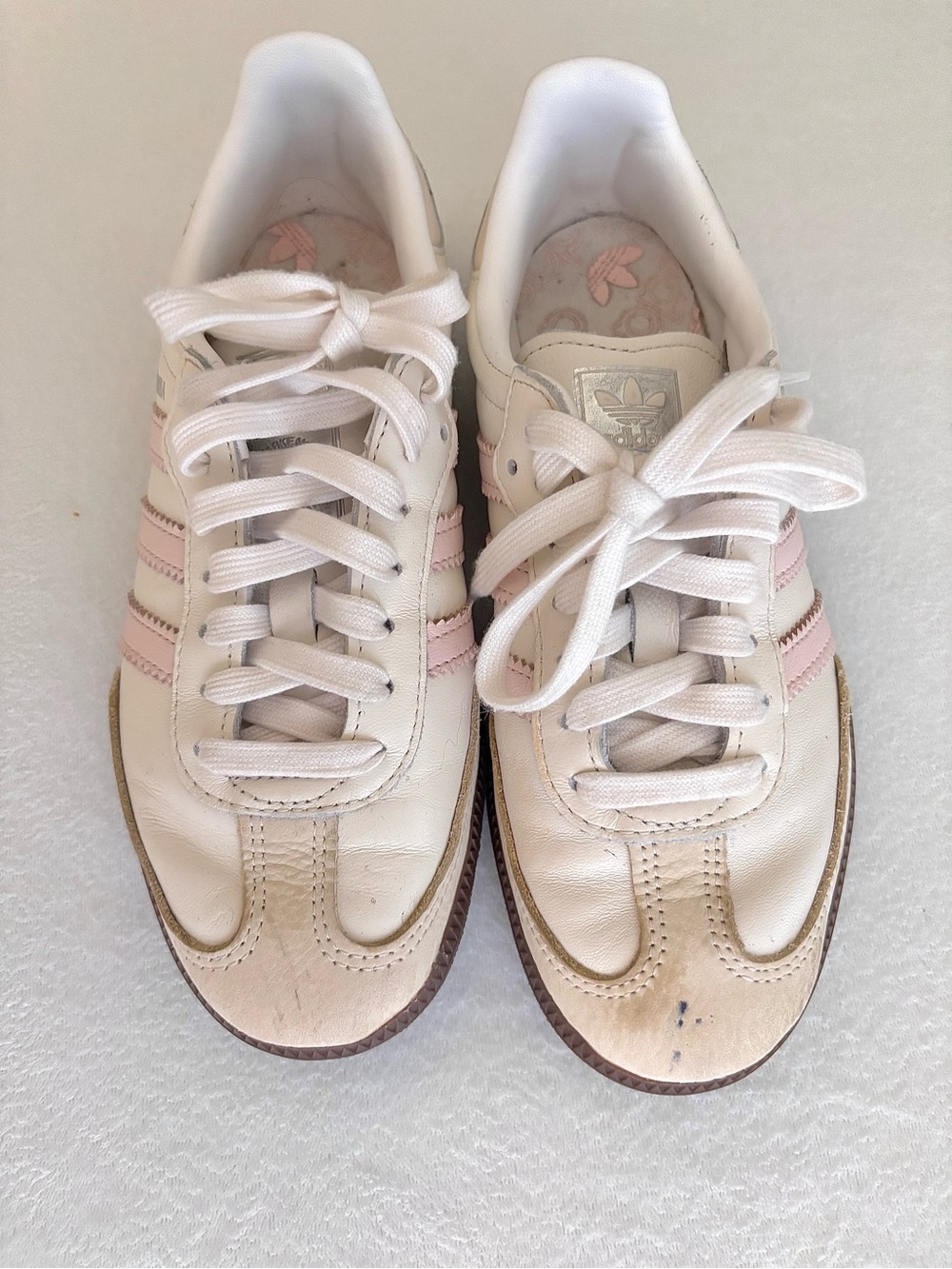 Adidas Originals Samba OG Sneakers in White and Light Pink - Picture 13 of 16